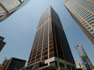 Financial district commercial office tower exterior