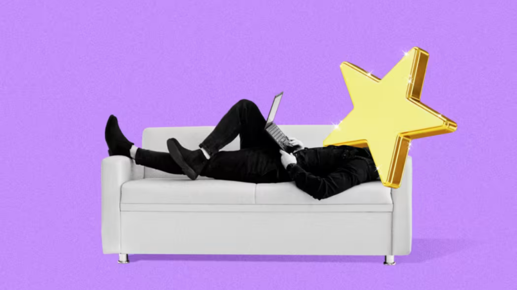 Illustration representing flexible workplace strategy in modern commercial office space