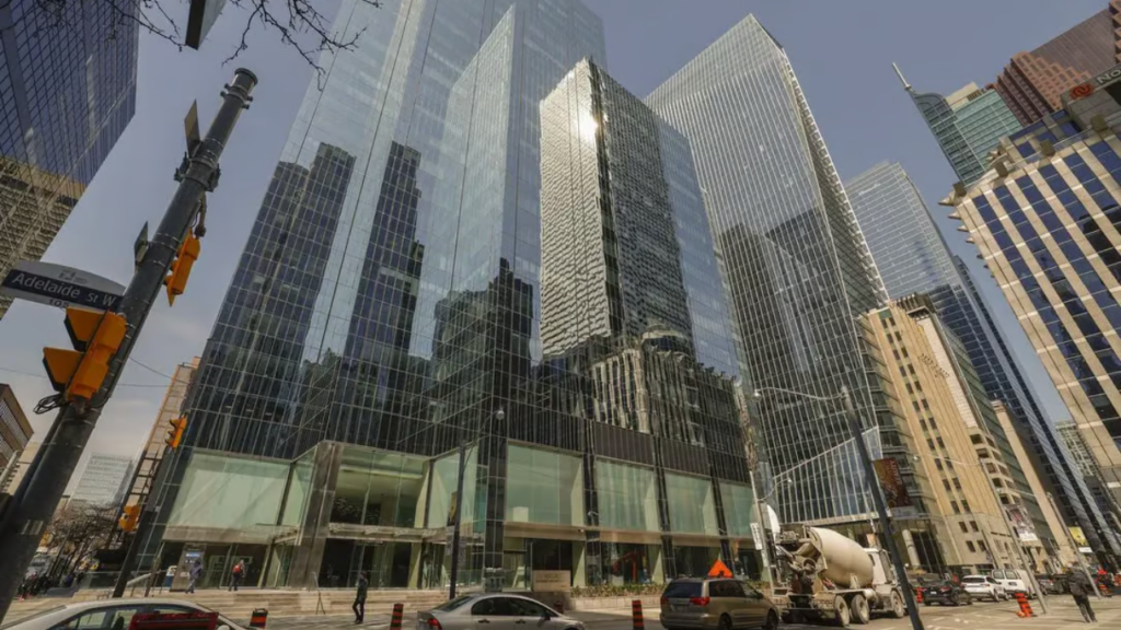 Modern commercial office space in a downtown business core