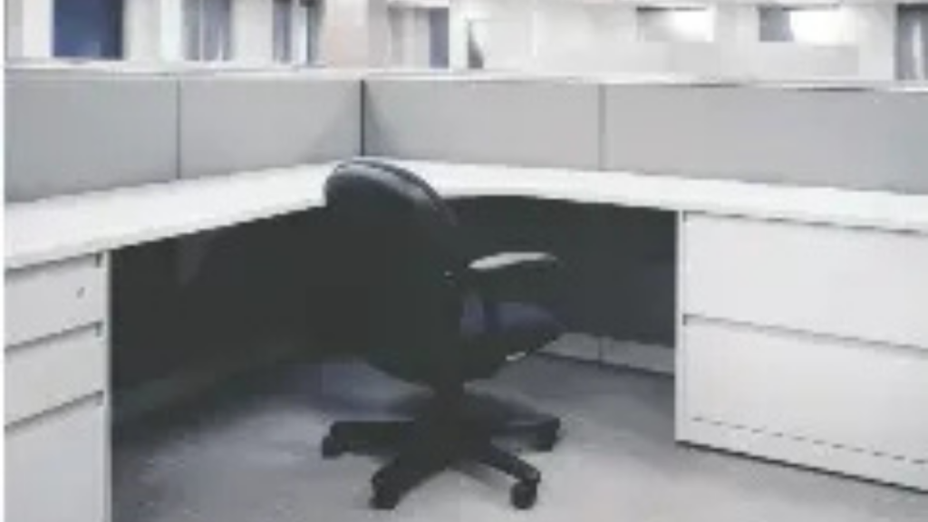 Underutilized office real estate with cubicle layout